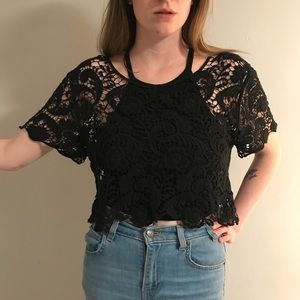 Express Black Lace Cover Up